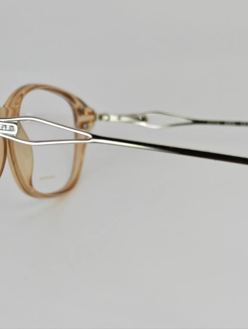 Caravaggio. Women's Light Brown Clear Frame Eyeglasses. Decor.